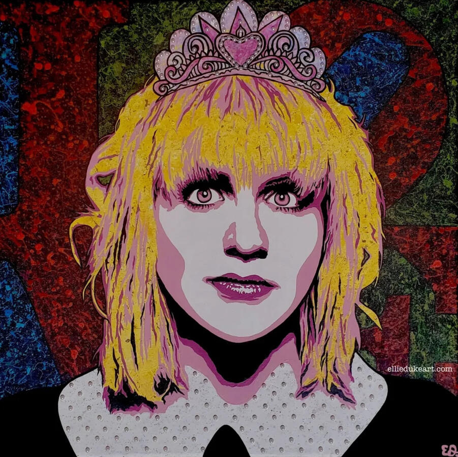 Courtney Love pop art portrait ellie duke art
