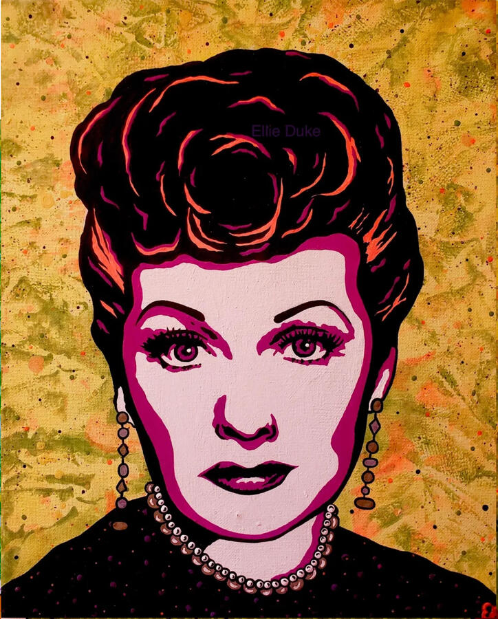 Lucille Ball lucille ball pop art portrait ellie duke art