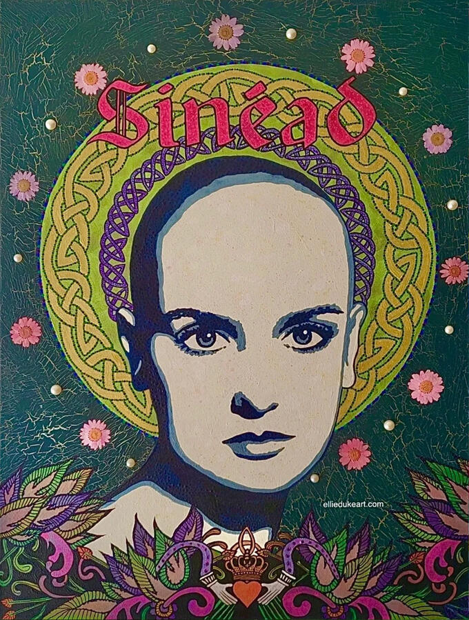 sinead oconnor pop art portrait ellie duke art