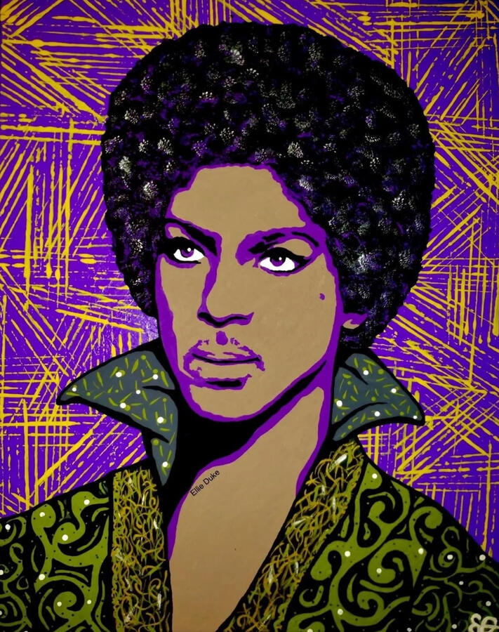 prince singer pop art portrait ellie duke art