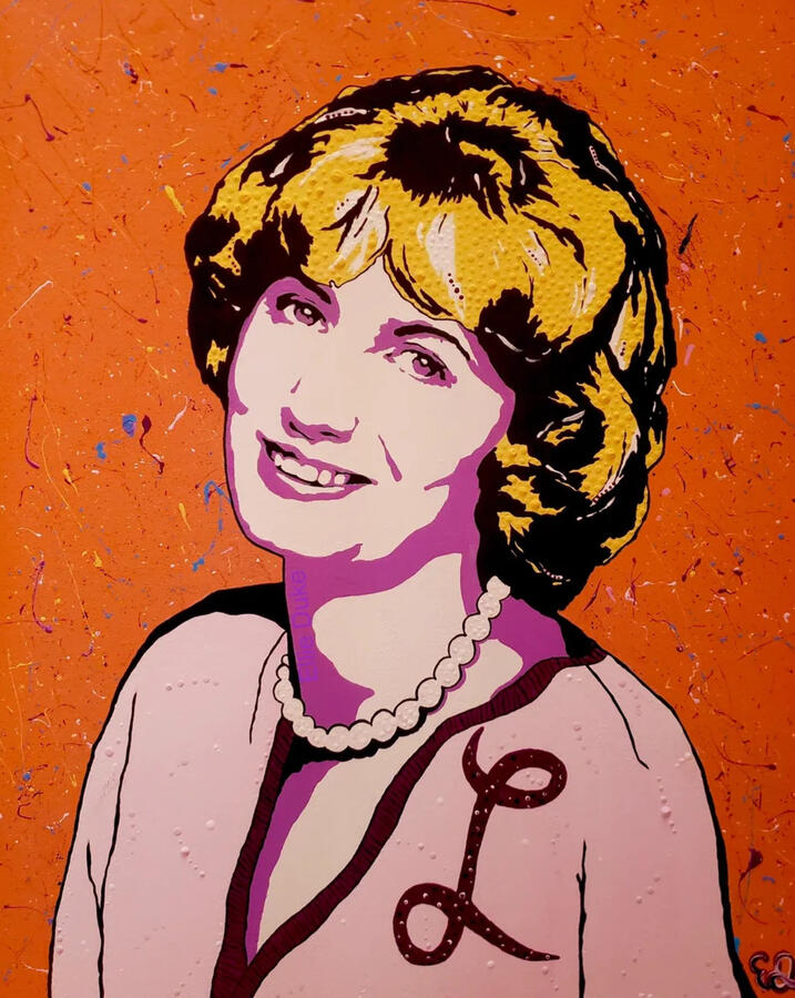 laverne and shirley laverne dafazio pop art portrait ellie duke art