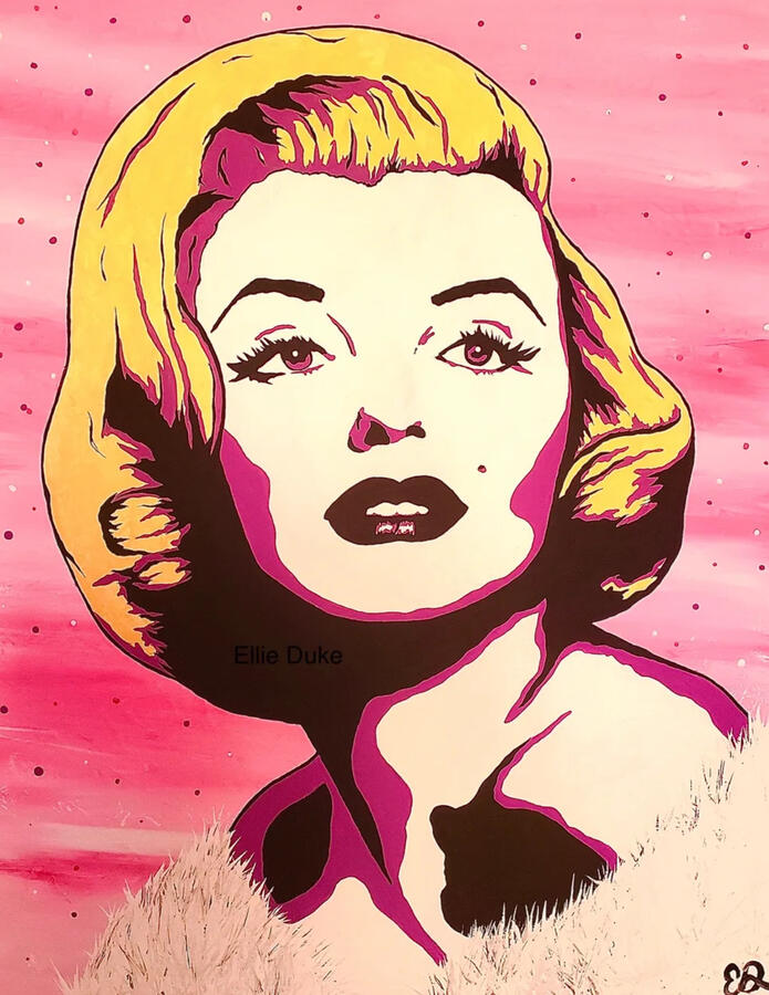 marilyn monroe pop art portrait ellie duke art