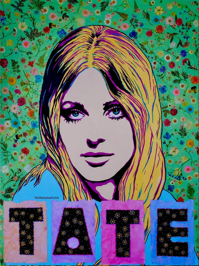 Sharon Tate pop art portrait ellie duke art