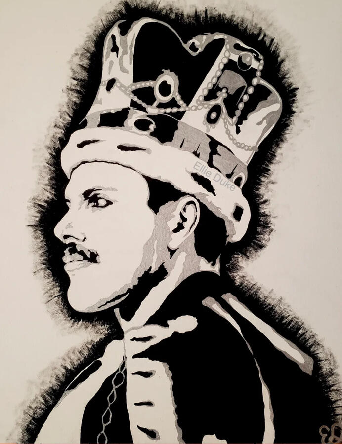 queen freddie mercury pop art portrait ellie duke art