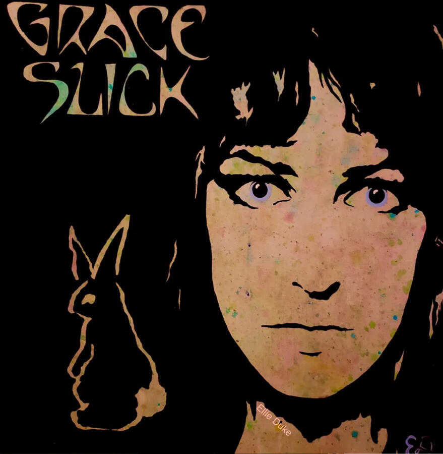 grace slick pop art portrait ellie duke art