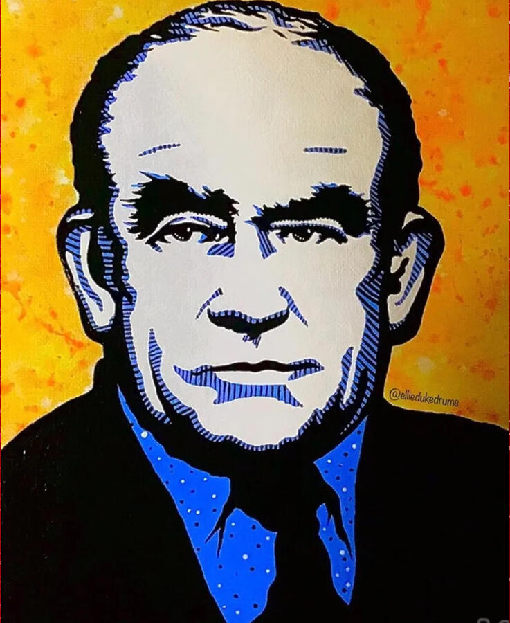 Ed Asner ed asner ellie duke pop art portrait art