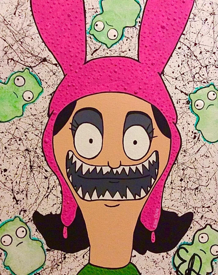 Louise Belcher bobs burgers louise monster make up ellie duke art
