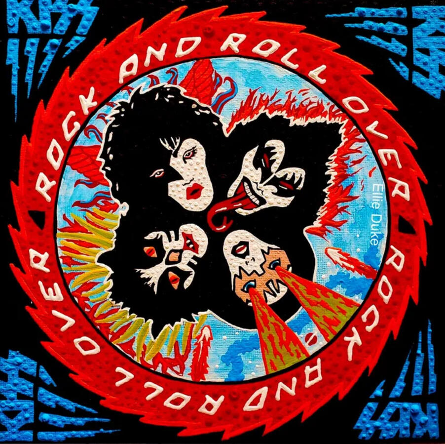 kiss rock and roll over art cover ellie duke