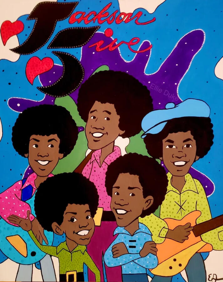 Jackson Five jackson five cartoon ellie duke art