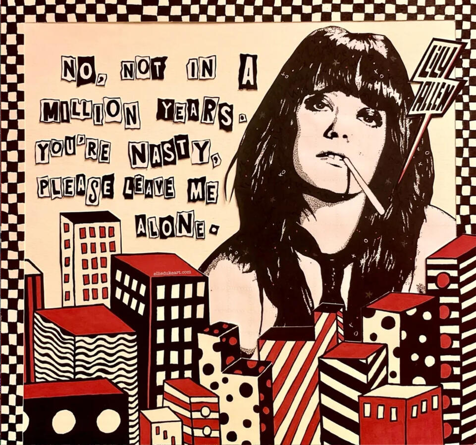 lilly allen pop art portrait art ellie duke
