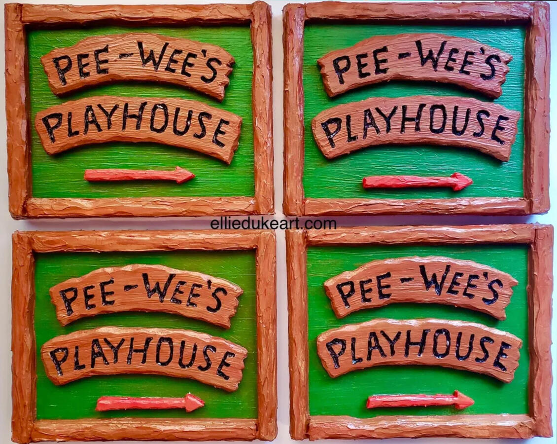 pee wees playhouse wood sign ellie duke replica art