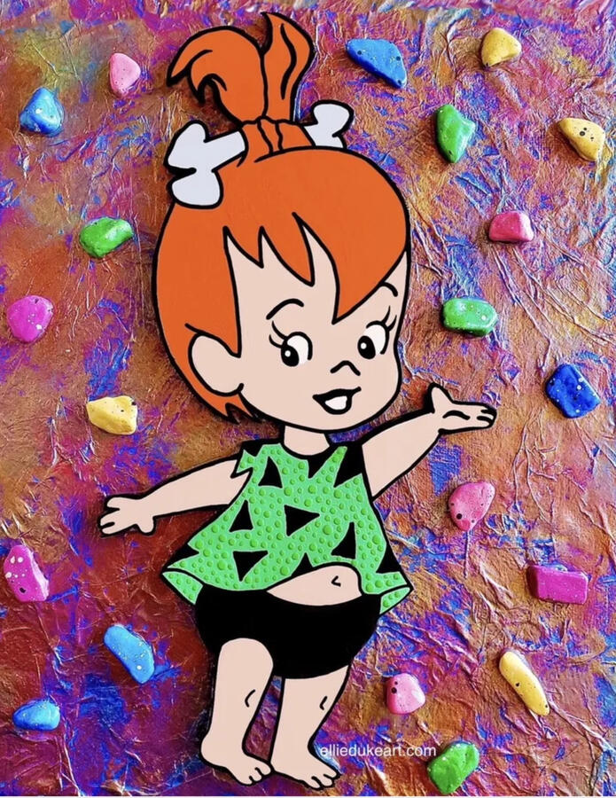 Mixed Media Pebbles Flintstone pebbles flintstones art ellie duke