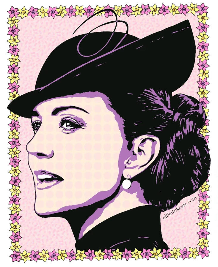 Catherine, Princess of Wales pop art portrait ellie duke art